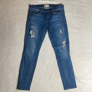 Current Elliott Denim Jeans The Stiletto Distressed Size 29